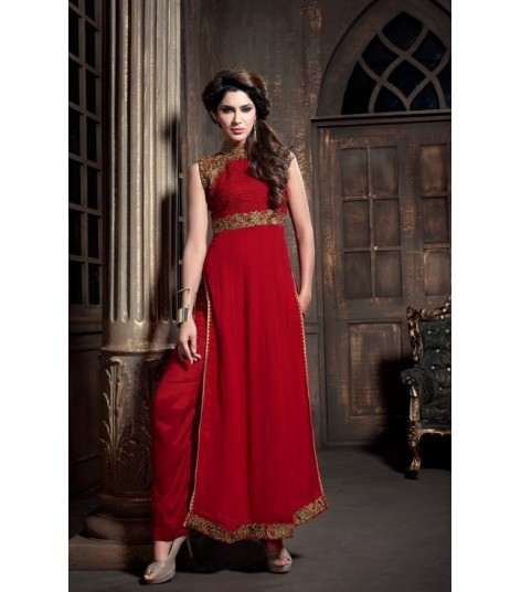 ZMA2108 Red DEBONAIR WITH MASKEEN WEDDING WEAR DESIGNER DRESS - Asian Party Wear