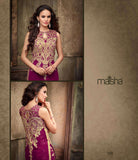 MA2205 Purple with Gold Maskeen Maisha Crush Dress - Asian Party Wear