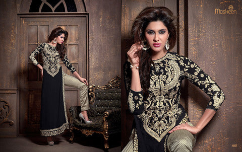 16007- Black Maisha Dress -  Vol-3 Party Wear - Asian Party Wear