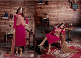 MAJENTA DIMPY VELVET DESIGNER WINTER SUIT - Asian Party Wear