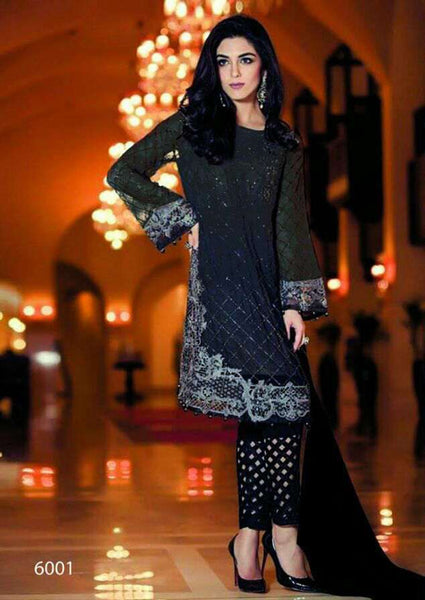 Z6001 BLACK MARIA B STYLE PAKISTANI READY MADE SALWAR KAMEEZ SUIT - Asian Party Wear