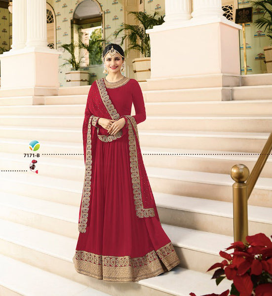 Maroon Floor Length Kaseesh Prachi Desai Anarakli Dress - Asian Party Wear