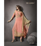 MG10018 PEACH ECHO SOLITAIRE MUGDHA GEORGETTE SALWAR KAMEEZ SUIT - Asian Party Wear