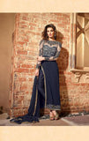 MN2702 SNORKEL BLUE MAISHA NEERJA GEORGETTE SUIT - Asian Party Wear