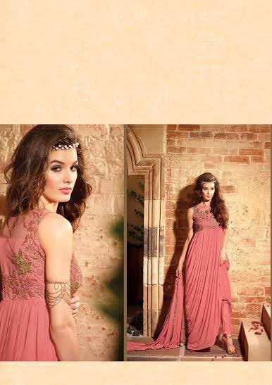 MN2705 PINK MAISHA NEERJA GEORGETTE SUIT - Asian Party Wear