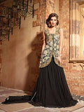 MN2706 BLACK MAISHA NEERJA GEORGETTE ANARKALI SUIT - Asian Party Wear