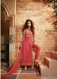 MN2709 PEACH MAISHA NEERJA GEORGETTE SUIT - Asian Party Wear