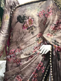 LUXURIOUS NEW INDIAN DESIGNER SATIN SAREE - Asian Party Wear