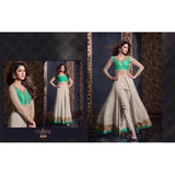 MS2304- Green And Cream MAISHA HARMAN PARTY WEAR SUIT - Asian Party Wear