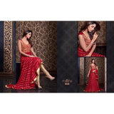 MS2306 - RED MAISHA HARMAN PARTY WEAR SUIT - Asian Party Wear