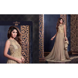 MS2308 - Beige HARMAN PARTY WEAR SUIT - Asian Party Wear