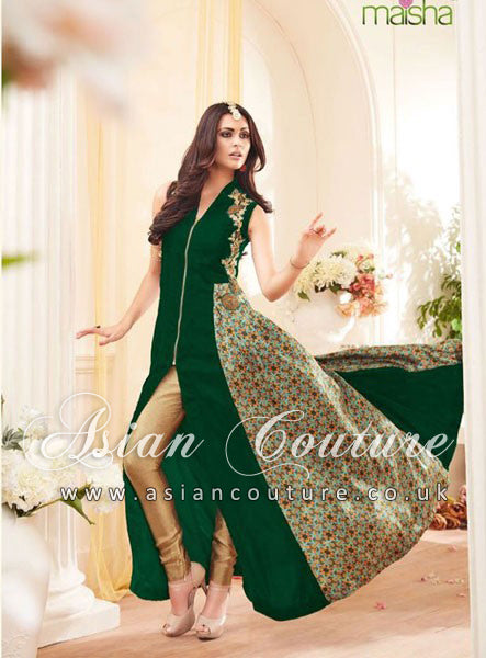 3904 GREEN MAISHA SEEP 2 DESIGNER SALWAR KAMEEZ - Asian Party Wear