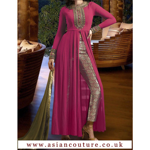 NAKKASHI R3021C  MASTER REPLICA PINK COLOUR PARTY WEAR SUIT - Asian Party Wear