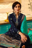 Navy Blue Banarasi Jacquard Pakistani Party Wear Festive Suit (2 Weeks Delivery) - Asian Party Wear