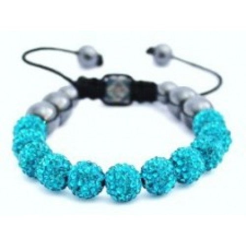 NEW AQUA CRYSTAL BALL BRACELET - Asian Party Wear