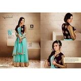 AQUA GREEN WITH PLUM Nakkashi Heavy Bridal EID Designer Dress ( XL READYMADE SUIT) - Asian Party Wear