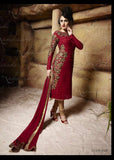 NKC2305 Red Nakkashi PARTY WEAR SUIT - Asian Party Wear