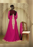 Bestseller Omtex 608 Lara Dutta fuchsia and red lengthy anarkali dress - Asian Party Wear