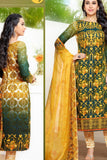 P7009 DARK GREEN KARISHMA KAPOOR PASHMINA DESIGNER SUIT - Asian Party Wear