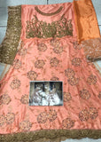 Peach Indian Designer Wedding Wear - Asian Party Wear