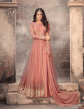 5203-C PEACH MAISHA ZUAAN WEDDING WEAR GOWN - Asian Party Wear