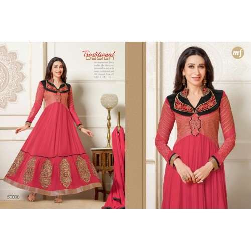 Pink Punjabi Dress Indian Anarkali Suit - Asian Party Wear