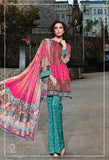 MARIA B PINK AND TURQUOISE PAKISTANI STYLE READY MADE SUIT - Asian Party Wear