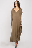 BROWN LOOSE JERSEY KAFTAN DRESS - Asian Party Wear