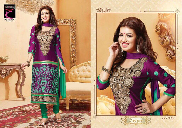 Purple and Green AYESHA TAKIA "BEGUM" PARTY WEAR SHALWAR KAMEEZ - Asian Party Wear