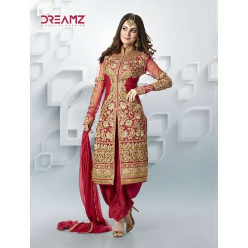 Red DREAMZ VOL-4 WEDDING WEAR SHALWAR KAMEEZ - Asian Party Wear