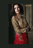 Red with Gold Khwaab Aura Salwar Kameez  (KH-8008) - Asian Party Wear