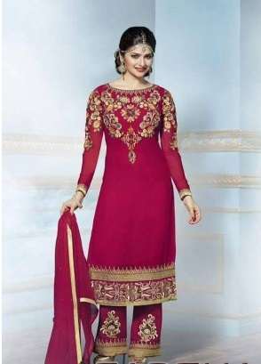 Red & Gold Indian Punjabi Style Wedding Salwar Suit - Asian Party Wear