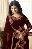 RED SIMAR REENAZ AYESHA TAKIA PARTY WEAR ELEGANT SALWAR SUIT - Asian Party Wear