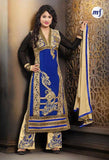 ROYAL BLUE INDIAN WEDDING PALAZZO SALWAR SUIT - Asian Party Wear