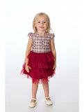 ZKD-001 GIRLS KIDS GORGEOUS RED DRESS WITH SEQUIN VELOUR BOLERO JACKET PARTY 1-5 Yrs - Asian Party Wear