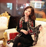 Women Soft Animal Leopard Print Chiffon Shawl Scarf - Asian Party Wear