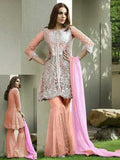 Pakistani Designer Party Wear Sharara Suit - Asian Party Wear