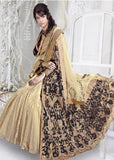 SAINX 12003-A  Z PLUS GOLD AND BLACK COLOUR LEHENGA DRESS - Asian Party Wear