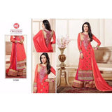 Salmon Indian Casual Salwar Kameez Designer Suit - Asian Party Wear