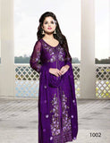 SANO SPEICAL 1002 PURPLE GEORGETTE PAKISTANI STYLE SUIT - Asian Party Wear