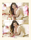 SLK2852 - Pink and White Kaseesh Silkina Royal Crepe 3 Salwar Kameez Suit - Asian Party Wear