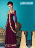 M16006-A PURPLE MEHAK GEORGETTE SALWAR KAMEEZ - Asian Party Wear