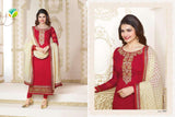 Red Cream Indian Pakistani Bridal Salwar Suit - Asian Party Wear