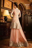 S-63 PEACH SYBELLA ANGELLIQUE WEDDING WEAR DRESS - Asian Party Wear