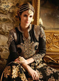 S-64 BLACK AND GOLDEN SYBELLA ANGELLIQUE WEDDING WEAR DRESS - Asian Party Wear