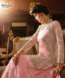 S-65 BABY PINK SYBELLA ANGELLIQUE WEDDING WEAR DRESS - Asian Party Wear