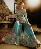 S-66 BLUE SYBELLA ANGELLIQUE WEDDING WEAR DRESS - Asian Party Wear