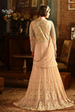 S-67 PEACH SYBELLA ANGELLIQUE WEDDING WEAR DRESS - Asian Party Wear