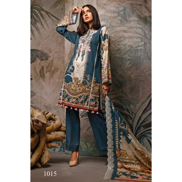 Teal Green Printed Pakistani Designer Salwar Suit - Asian Party Wear