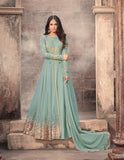 5203-A TURQUOISE  MAISHA ZUAAN WEDDING WEAR GOWN - Asian Party Wear